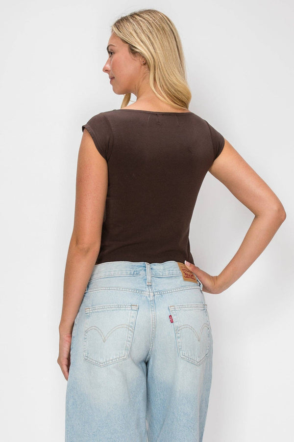 Basic Square Neck Short Sleeve