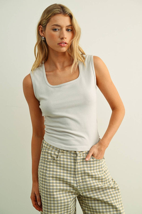 Square Neck Sleeveless Top
