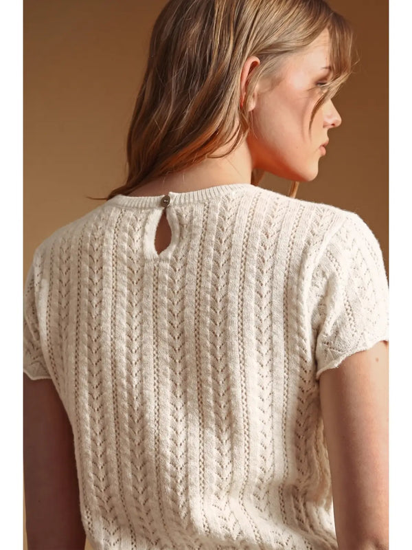 Tiffany Pointelle Top