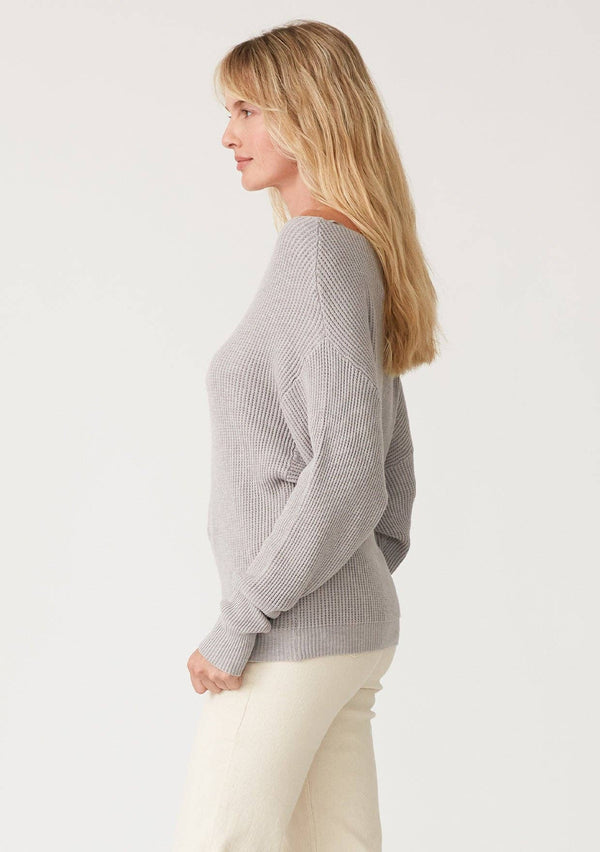 Waffle Knit Pullover Sweater