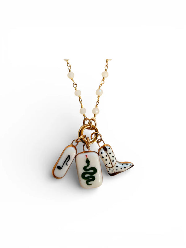 Gemstone Charm Holder w/ Extender