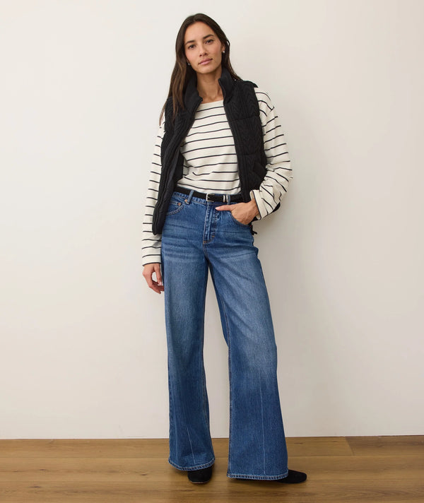 Alba Cable Knit Puffer Vest