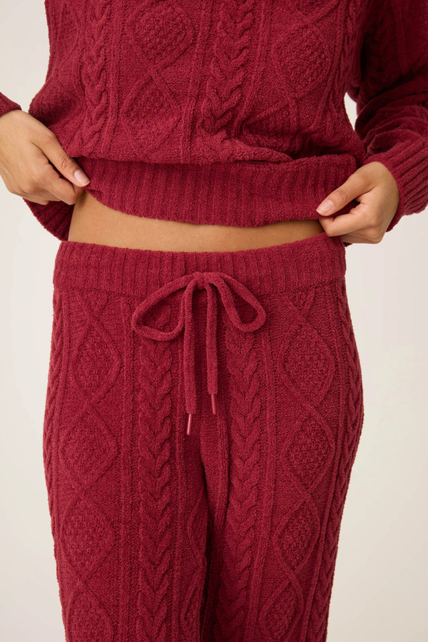 Cozy Chenille Cable Knit Pant
