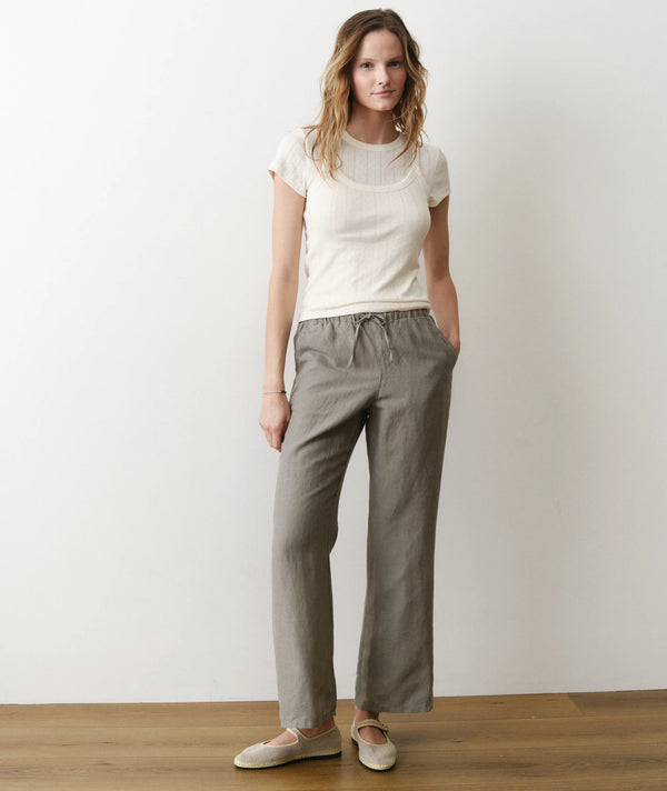 Linen Drawstring Pant