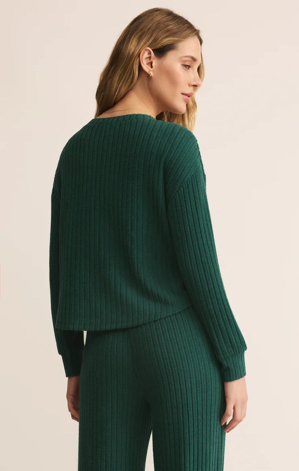 Elfie Sliky Rib Long Sleeve Top