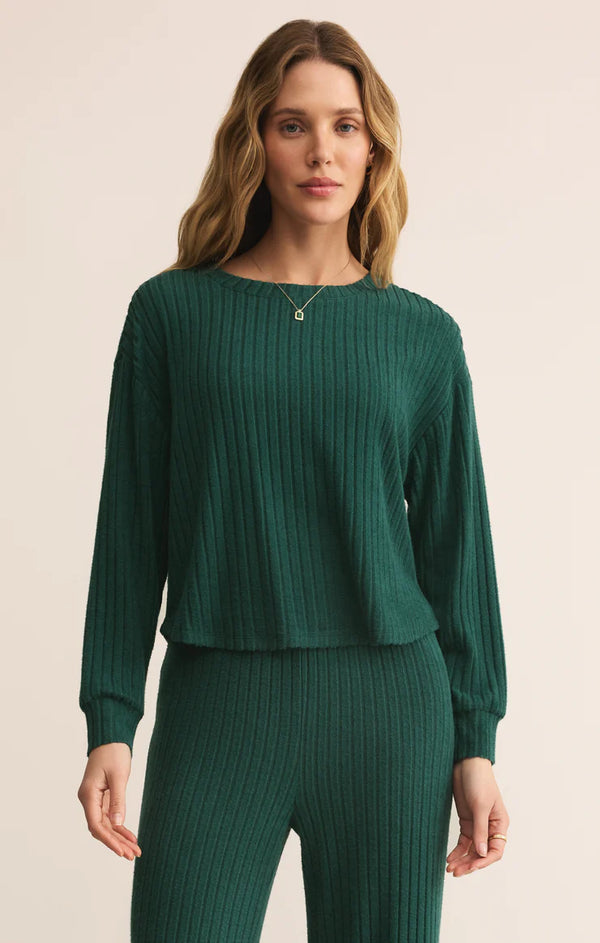 Elfie Sliky Rib Long Sleeve Top