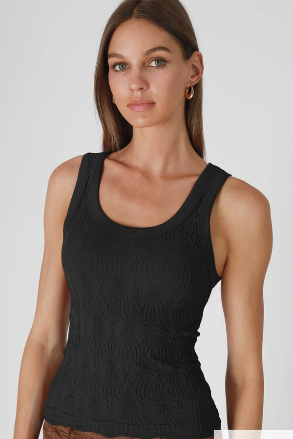 Reversible Lace Textured Tank Top