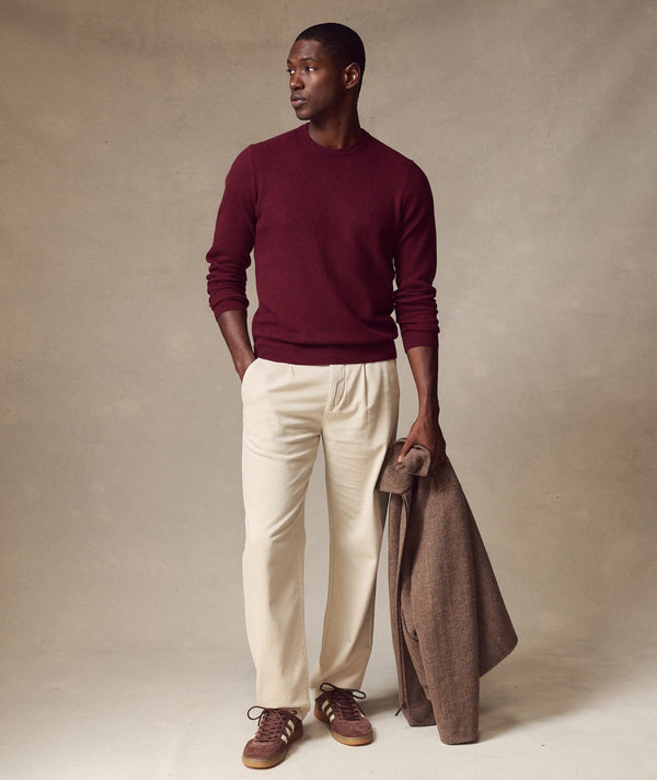 Marine Layer Cotton Cashmere Sweater Tee — grenat — image 4