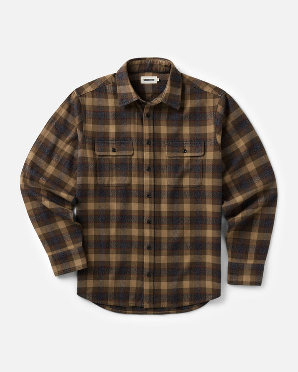 flatlay of The Yosemite Shirt in Buckeye Plaid
