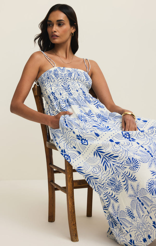 Nadine Palm Maxi Dress