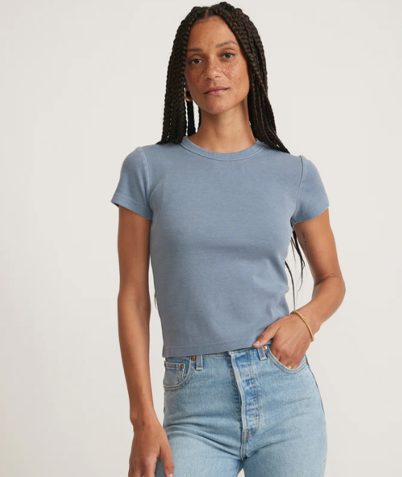 Lexi rib Sun-In Crew Tee