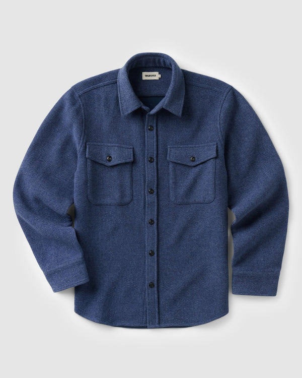 Taylor Stitch The Maritime Shirt Jacket — Heather Navy Wool / 38