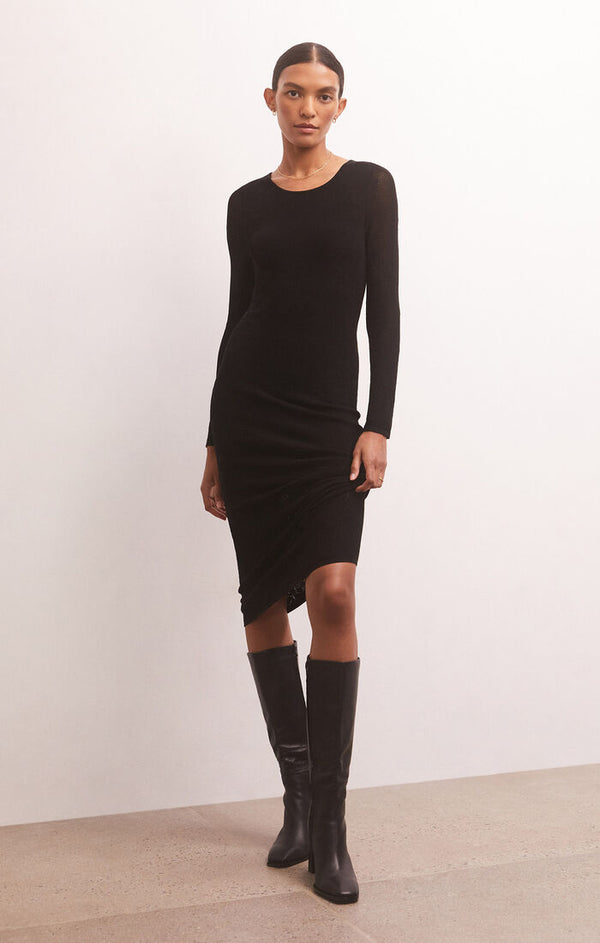 Liza Sweater Mesh Midi Dress